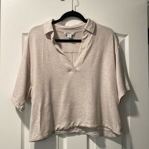 Athleta sweater tshirt, size XS, tan